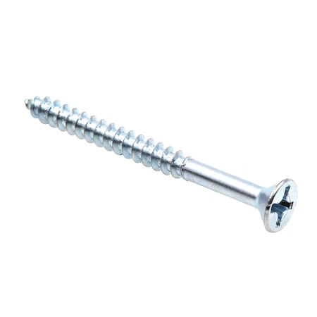 Wood Screw Flat Head Phillip Drive #12 X 2-1/2in Zinc Plated Steel 100PK